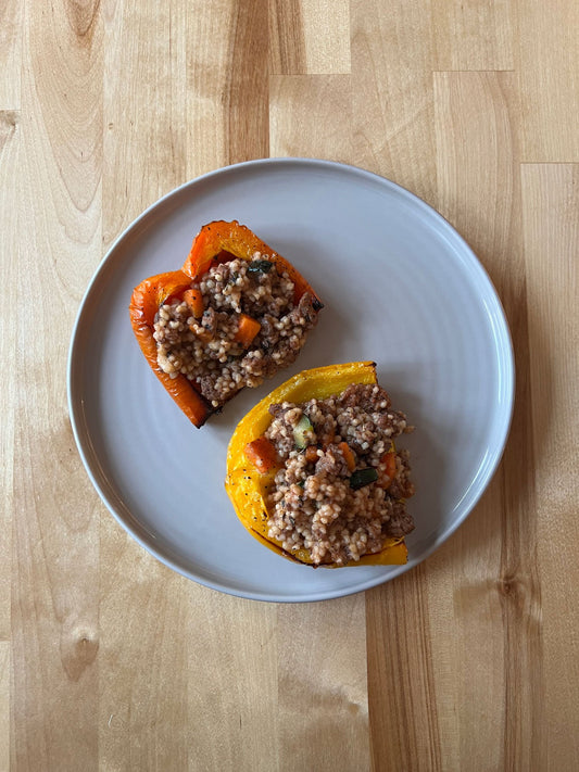 Lamb and Couscous Stuffed Peppers